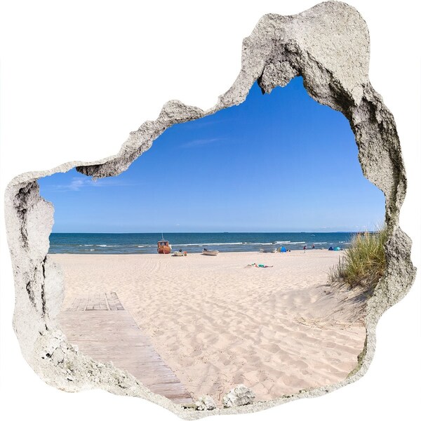 Hole in the wall decal Beach by the sea