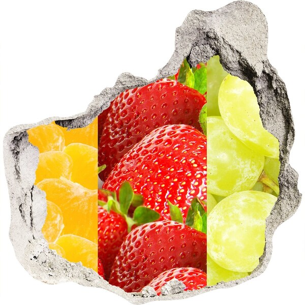 Hole in the wall decal Fruit paradise behind the wall