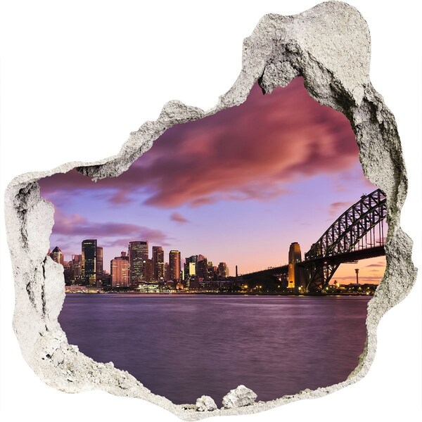 Hole in the wall sticker View of Sydney