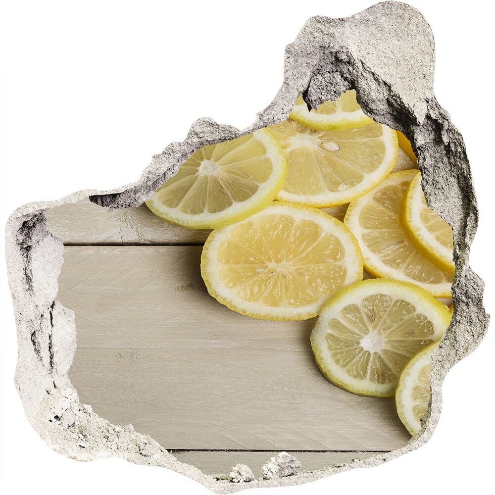 Hole in the wall sticker Lemons wood