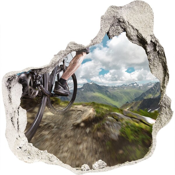 Hole wall sticker Mountain biking