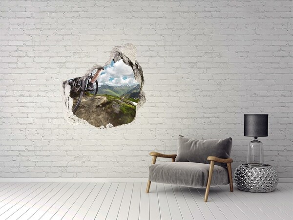 Hole wall sticker Mountain biking