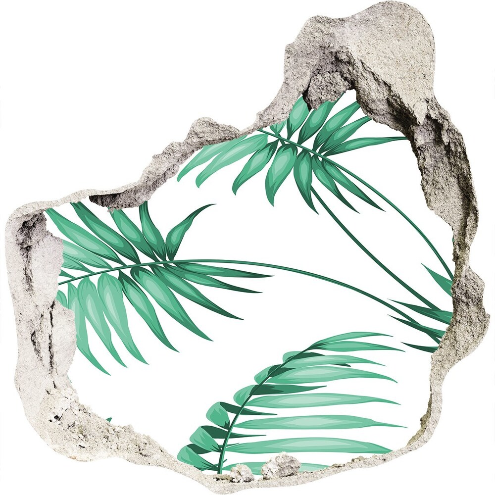 Hole wall sticker Tropical leaves