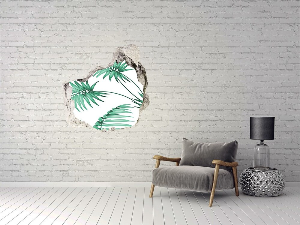 Hole wall sticker Tropical leaves