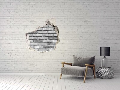 3D wall hole Damaged brick wall