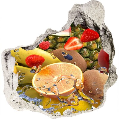 Hole wall sticker Fruit paradise behind the wall