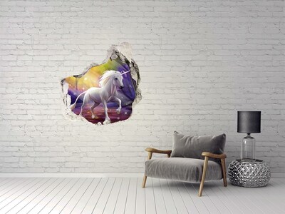 Hole wall sticker Unicorn in the Enchanted Forest