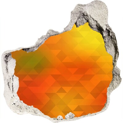 3D wall hole wallpaper A fiery crack in the wall