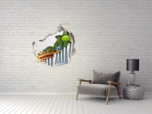 Hole in the wall sticker The culinary world behind the wall