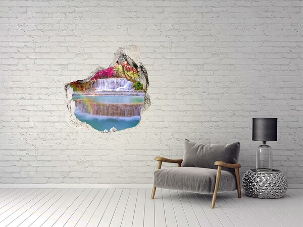 Hole wall sticker Waterfalls in the Garden of Eden