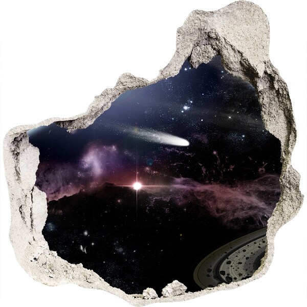Hole in the wall decal The cosmic space beyond the hole