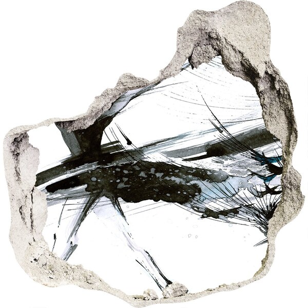 Hole wall sticker Modern abstraction in a hole