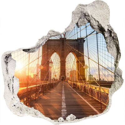 Hole in the wall decal Brooklyni bridge