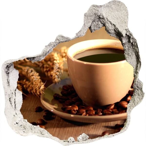 Hole in the wall sticker Coffee with beans