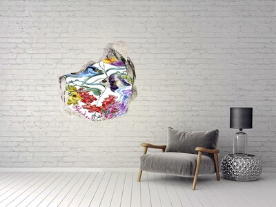 Hole in the wall sticker An underwater world full of colorful fish