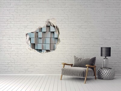 Hole wall sticker Cube wall