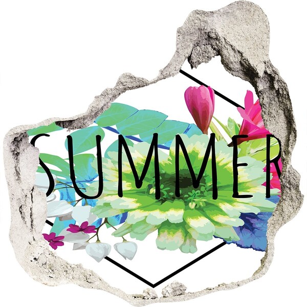 Hole wall sticker Summer's Floral Explosion