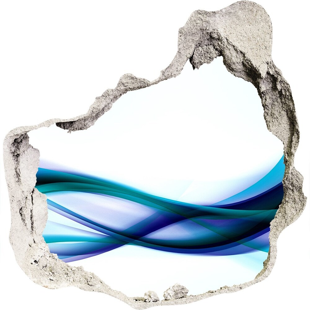 Hole wall sticker Wave abstraction