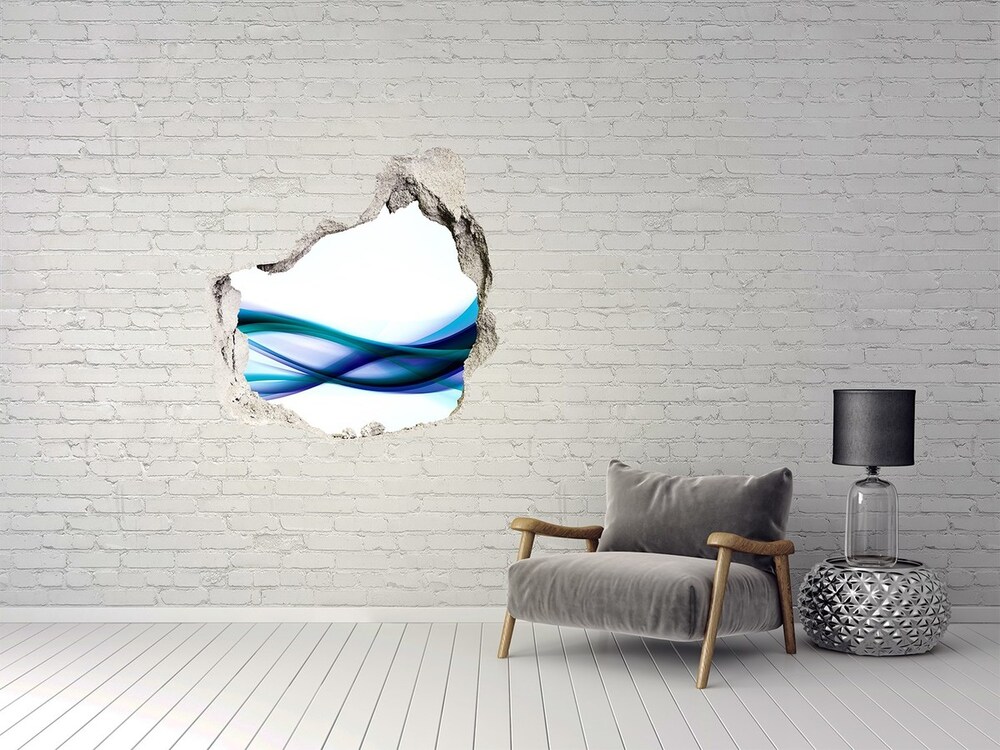 Hole wall sticker Wave abstraction