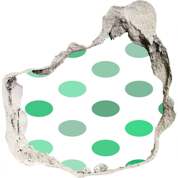 3D wall hole Green dots