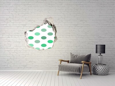 3D wall hole Green dots