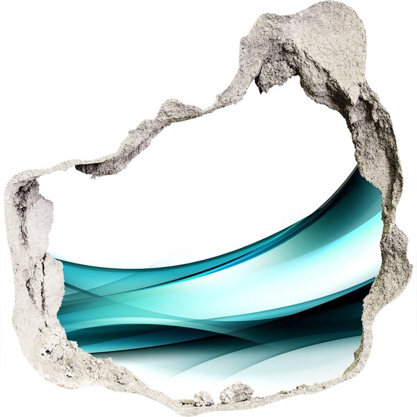 Hole wall sticker Wave abstraction