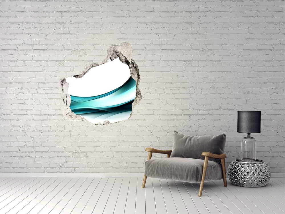 Hole wall sticker Wave abstraction