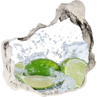 3D wall hole A refreshing cocktail with lime