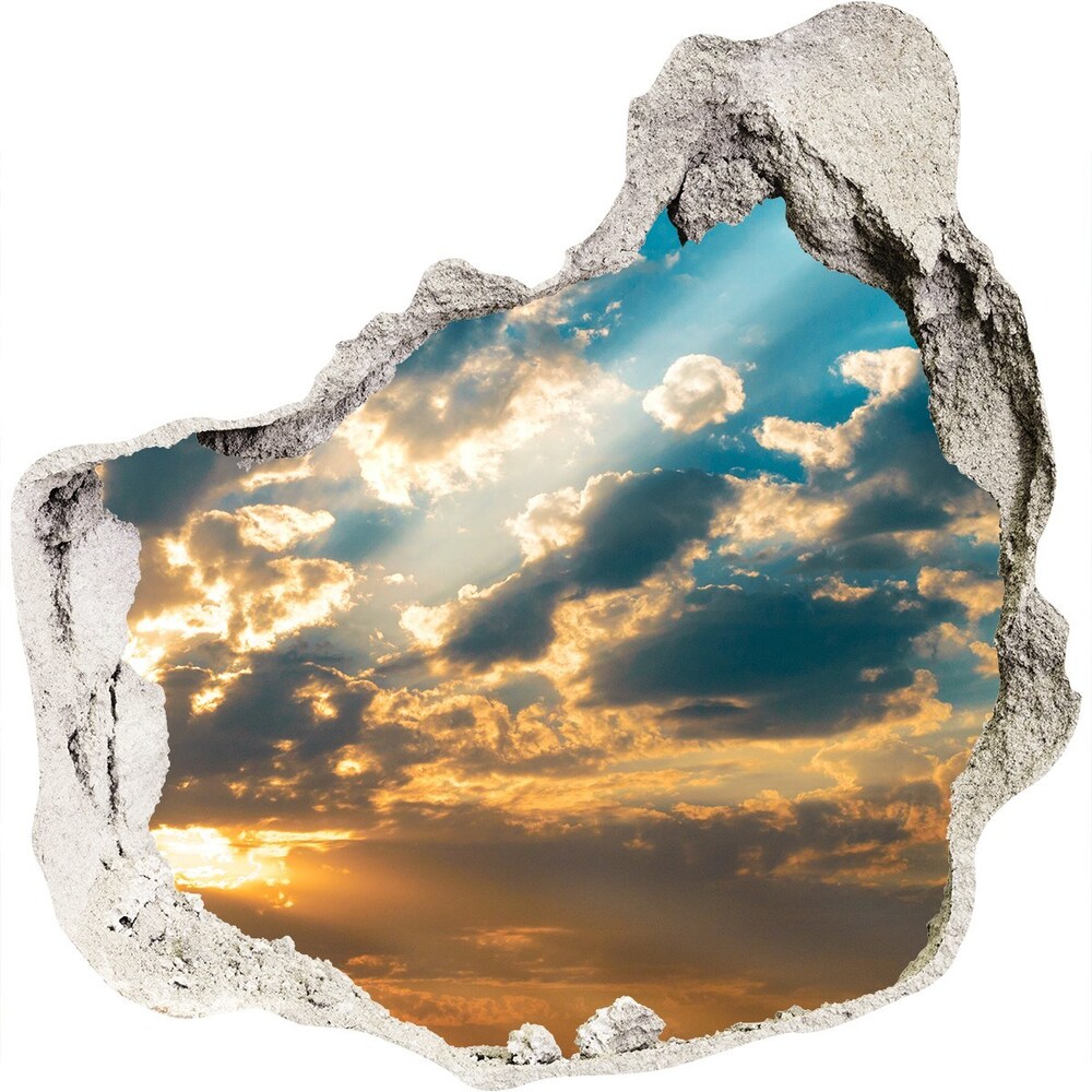 Hole wall sticker Sunset heaven