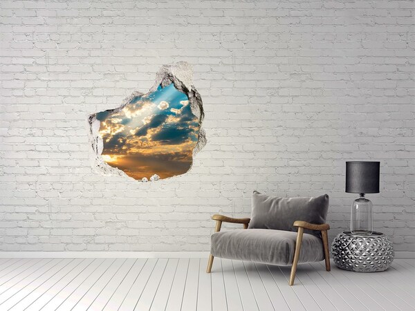 Hole wall sticker Sunset heaven