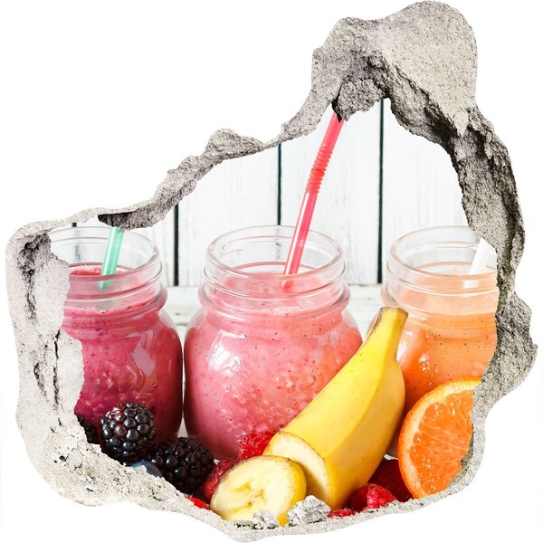 Hole wall sticker Fruit Smoothies at a Hole in the Wall