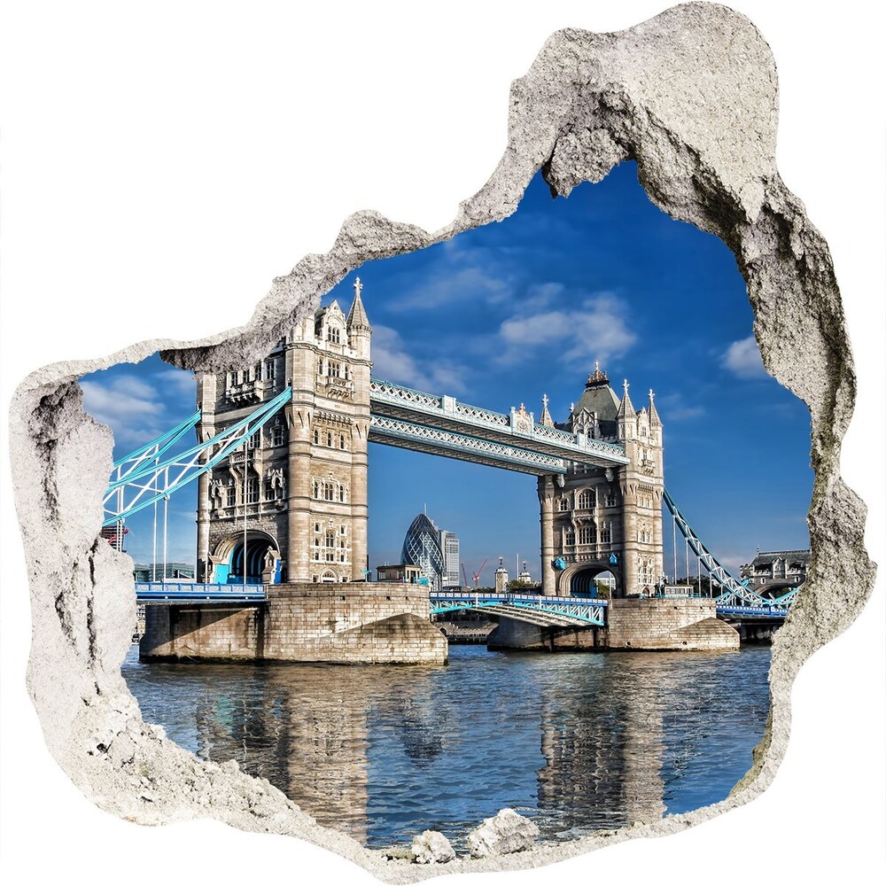 Hole wall sticker Tower Bridge London