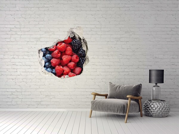 Hole in the wall sticker Forest fruits