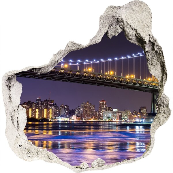 Hole in the wall sticker The bridge at night
