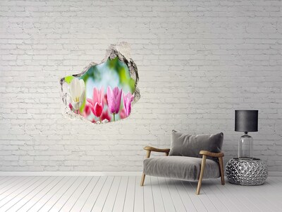 Hole wall sticker Tulips