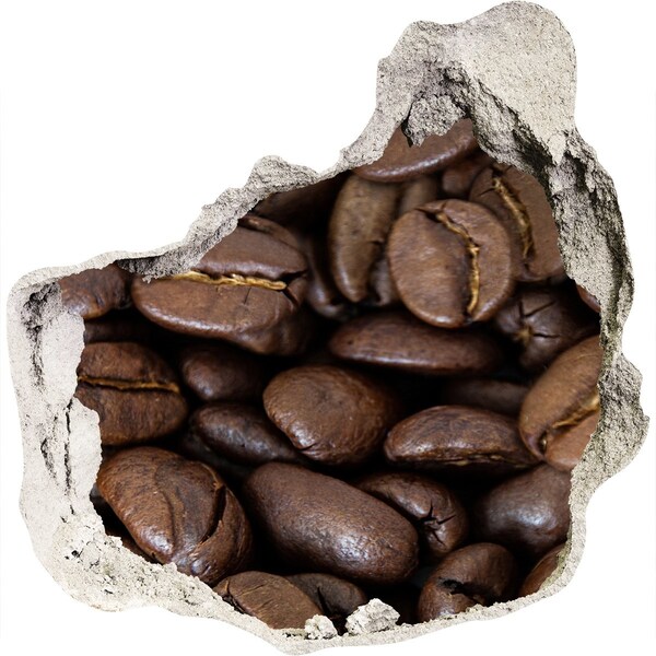 Hole in the wall decal Coffee beans