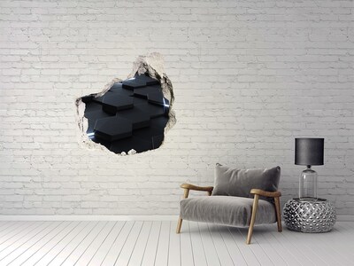 Hole wall sticker Modern space behind the walls
