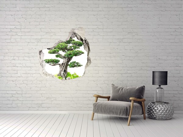 Hole in the wall sticker Bonsai in a hole in the wall