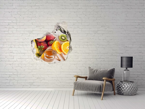 Hole in the wall sticker Fruit paradise with honey