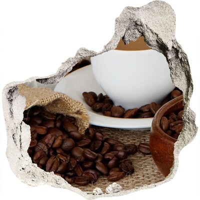 Hole in the wall sticker Coffee in the comfort of your home