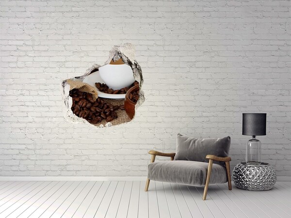 Hole in the wall sticker Coffee in the comfort of your home