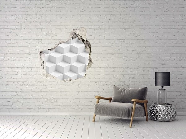 Hole wall sticker 3D abstraction