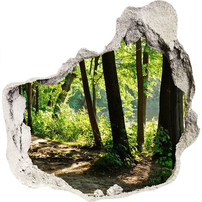Hole in the wall sticker Green forest by the river