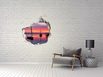 Hole in the wall decal Sailboats about the west