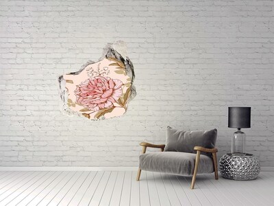 Hole wall sticker self -adhesive peonies