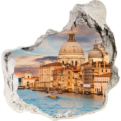 Hole wall sticker Venice at sunset