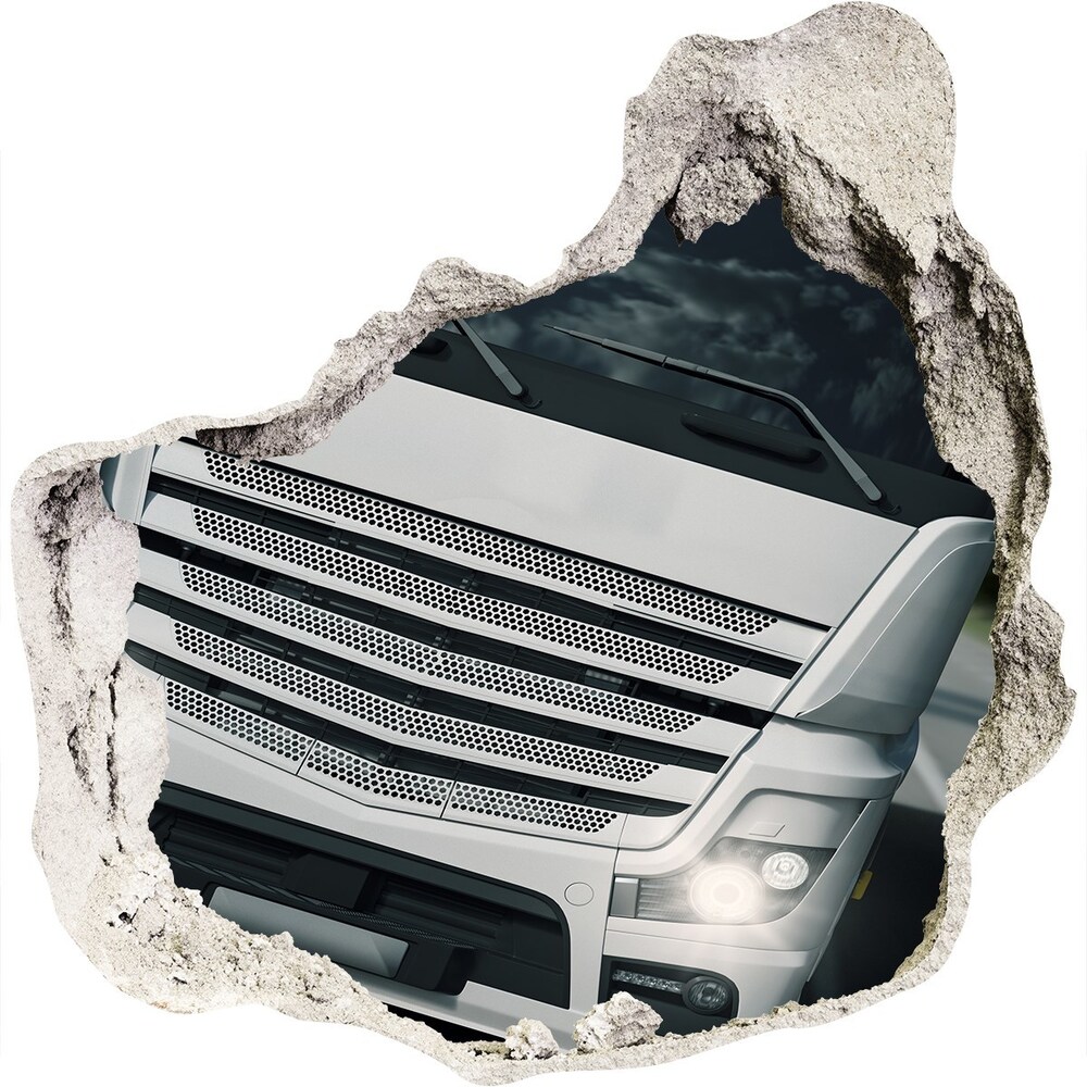 3D wall hole wallpaper Truck