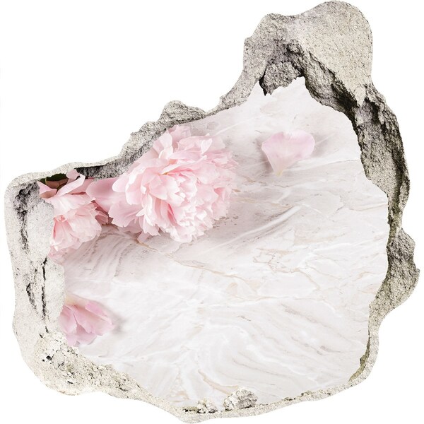 Hole in the wall sticker Peonies