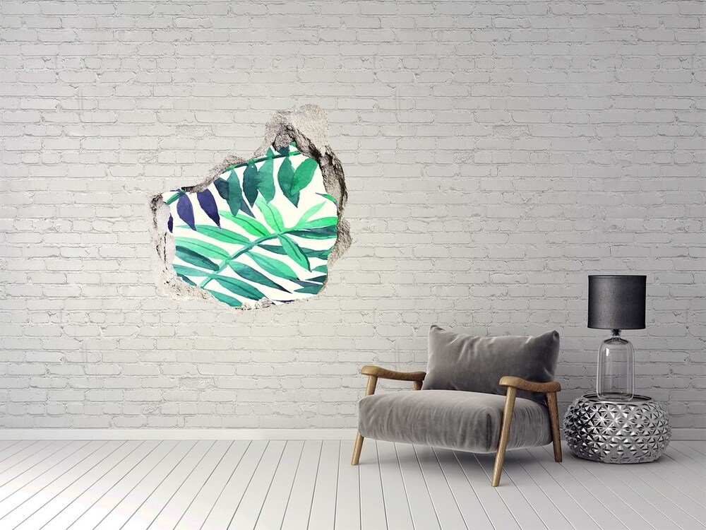 Hole wall sticker Tropical leaves