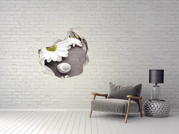 Hole in the wall decal A floral dream in concrete